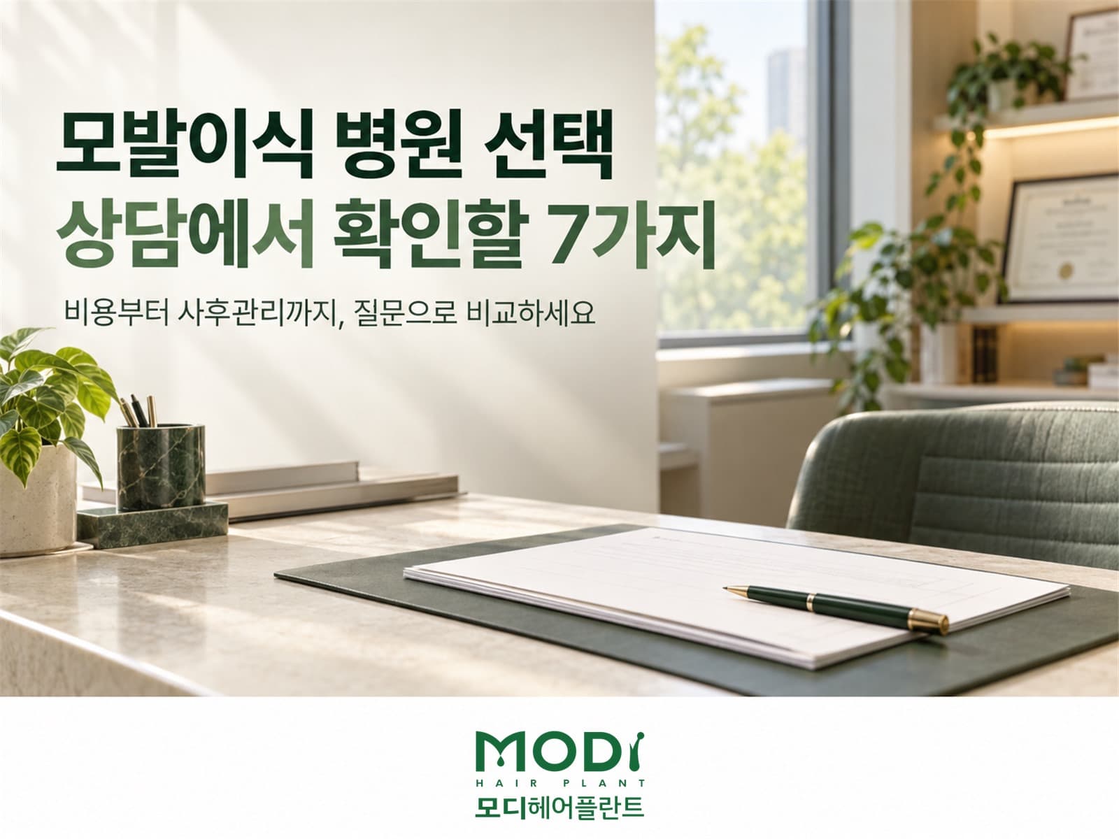 모발이식 병원 선택 기준, 상담에서 꼭 확인할 7가지