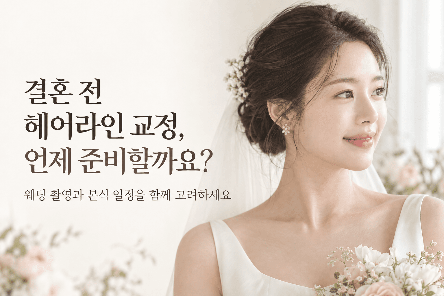 결혼식 전 헤어라인 교정, 언제 상담받는 게 좋을까요?
