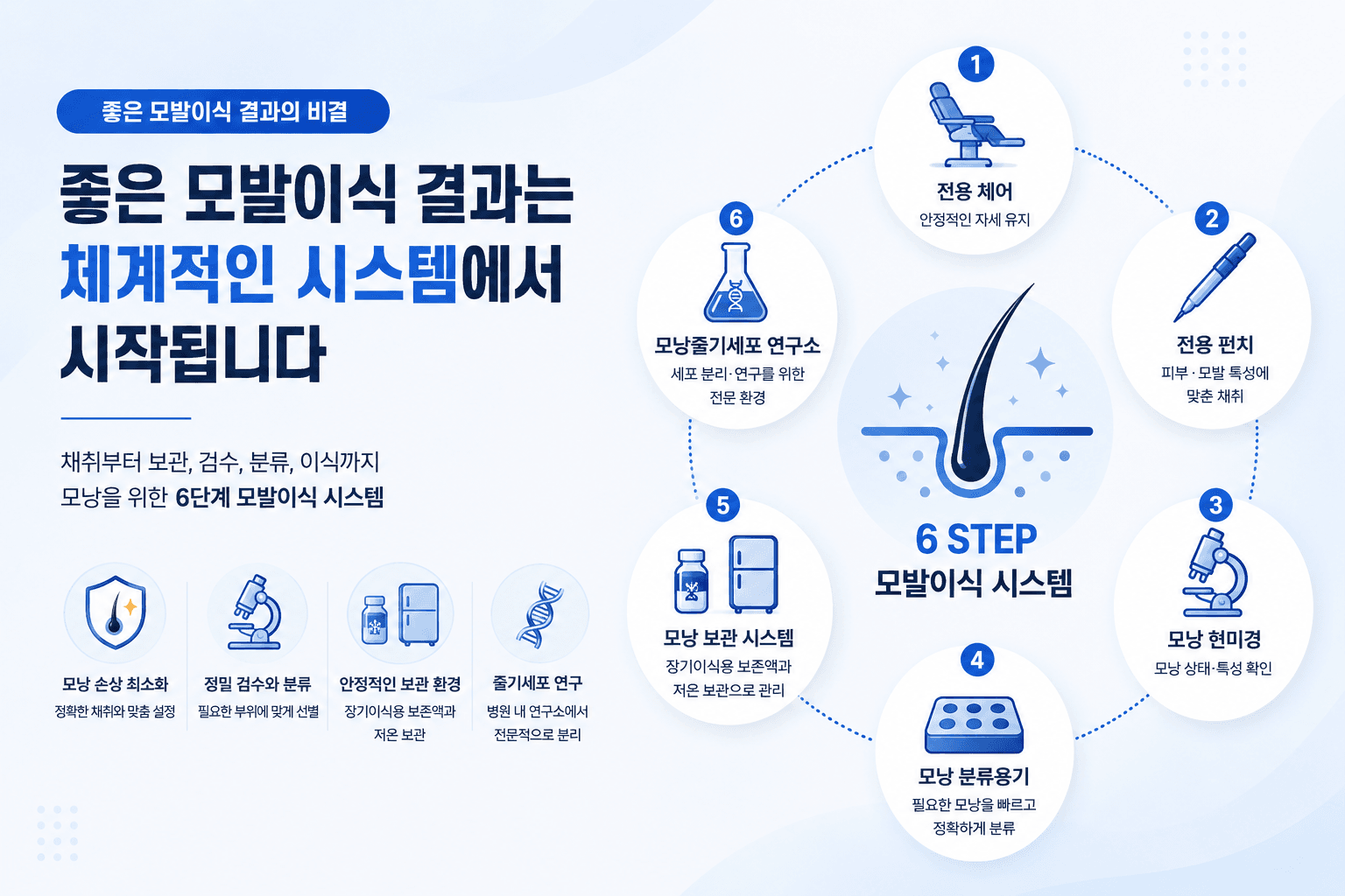 모발이식 결과가 병원마다 다른 이유, 좋은 결과를 만드는 6가지 시스템
