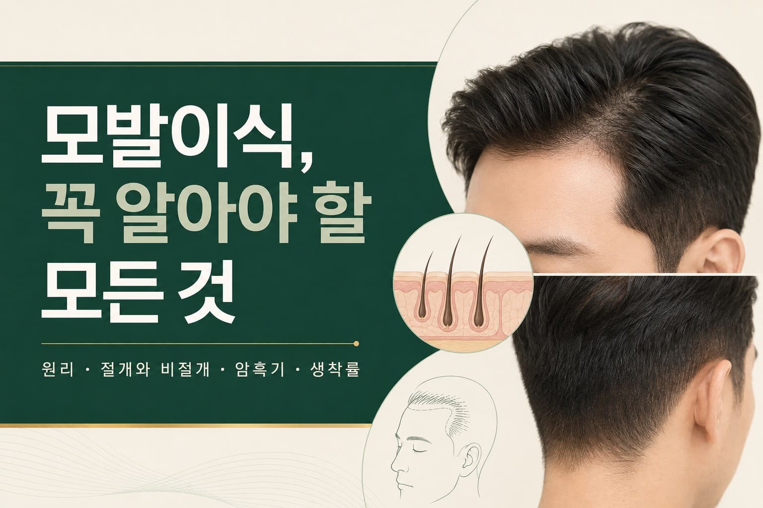 모발이식 전 꼭 알아야 할 8가지|절개·비절개, 암흑기, 생착률 총정리